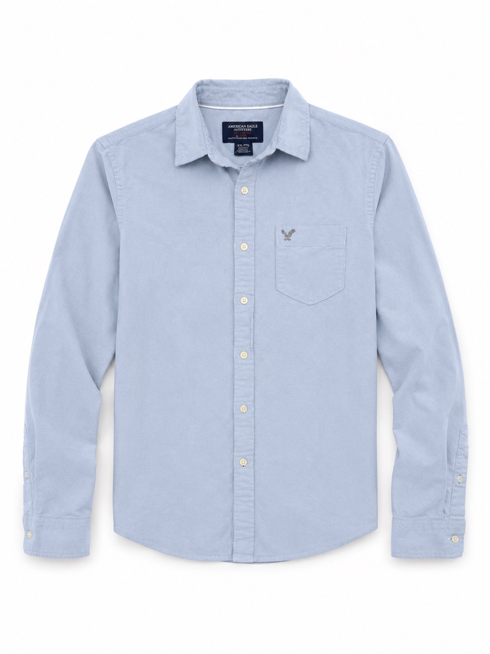 American Eagle Men's Athletic Fit Oxford Button Down Shirt XS Light Blue Casual